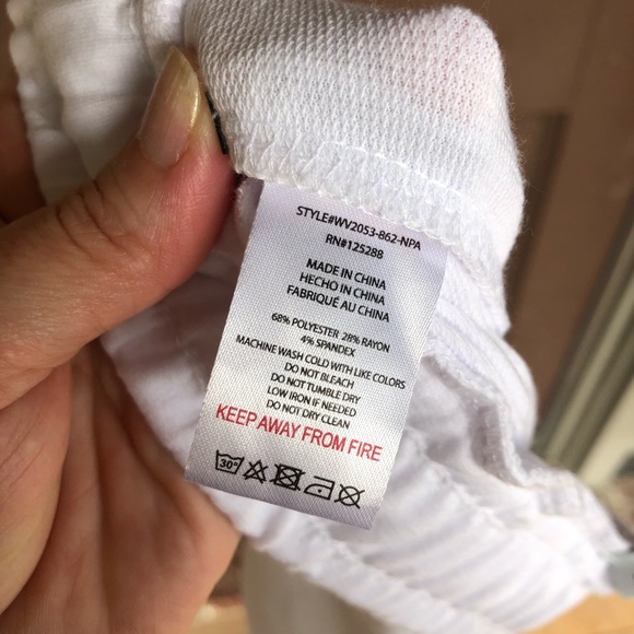 Rae Dunn white with hearts lounge pants size S - Picture 7 of 8